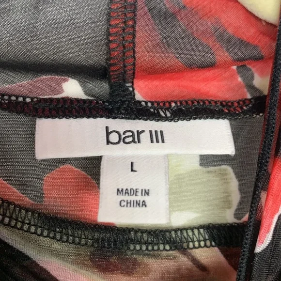 Bar III Punk Luxe Rose Blouse - Picture 2 of 5